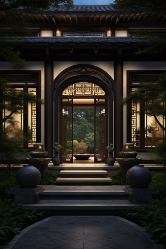 中式建筑大门传统建筑中式风景
