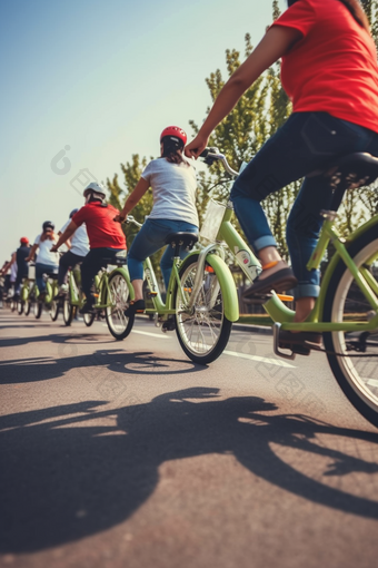低碳出行活动骑行健康