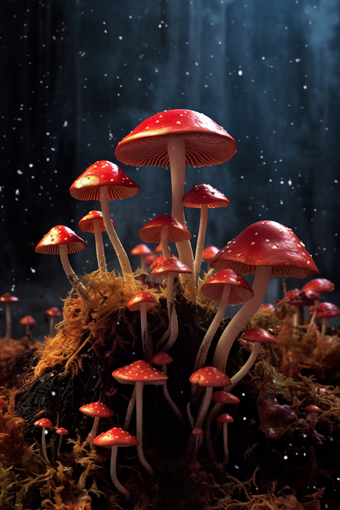 灵芝蘑菇<strong>菌类</strong>食材文化图片