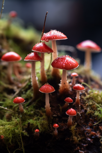 灵芝蘑菇菌类植物摄影药用植物