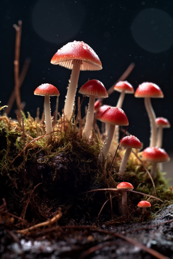 灵芝蘑菇<strong>菌类</strong>植物摄影野生菌