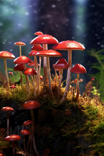 灵芝蘑菇<strong>菌类</strong>植物摄影自然生态