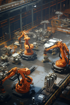 工业机器人生产线摄影图8
