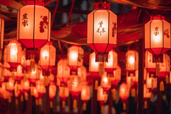 中国传统节日<strong>元</strong>宵节灯谜灯笼装饰图片