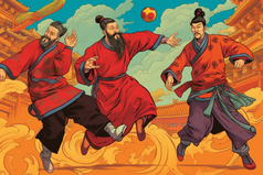 中国传统蹴鞠插画摄影图12