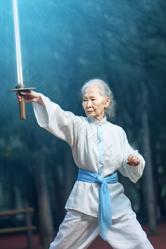 中国传统舞剑武术舞蹈剑法技艺