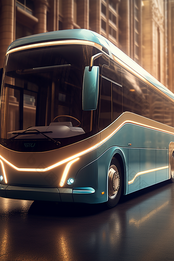 新能源<strong>科技</strong>感公交车减排公共交通