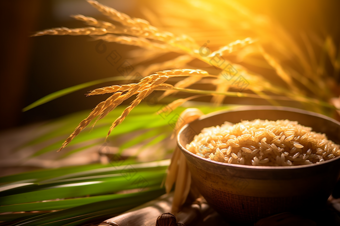 水稻种植粮食农田图片