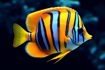 海洋中的热带鱼海洋中的彩色鱼类海底热带生态系统