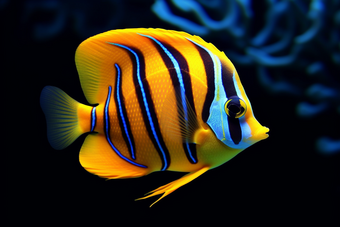 海洋中的热带鱼海洋中的彩色鱼类热带海洋生物