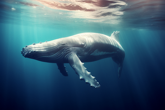 海洋中的鲸鱼海洋生态系统深海生物