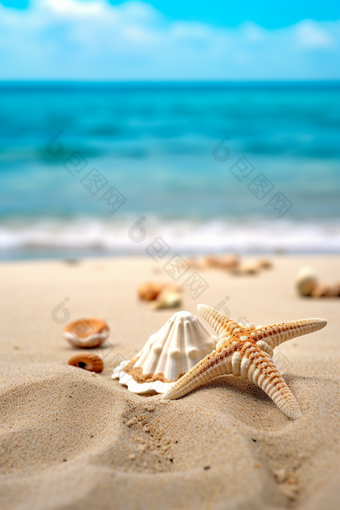 沙滩上的<strong>海星</strong>沙滩上的海洋<strong>生物</strong>海边自然景观