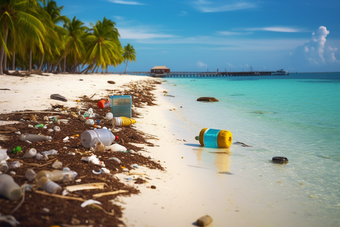 海洋中的垃圾海洋垃圾污染塑料