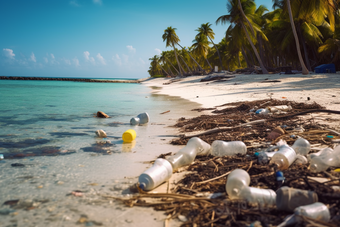 海洋中的垃圾海洋垃圾塑料污染