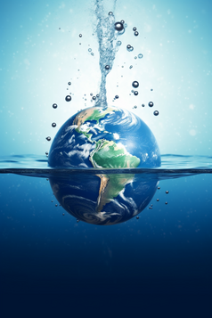 地球水资源概念图摄影图3