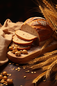 小麦制品面包摄影图4