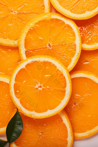 橙子特写新鲜橙子鲜橙水滴