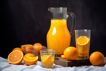 橙子汁果汁特写新鲜橙汁