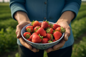 草莓采摘采摘季节农场生活