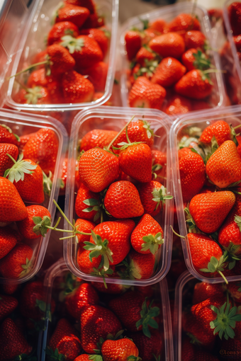 草莓运输水果物流图片