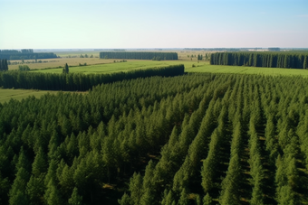 农田防护林建设天然防护带保护农田