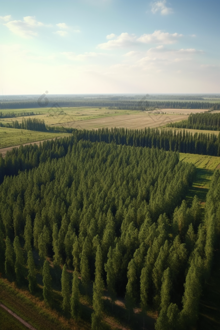 农田防护林建设天然防护带保护耕地