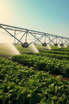 农田智能灌溉系统摄影图7