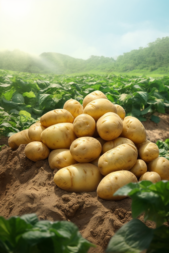 土豆种植场景农田农村生活