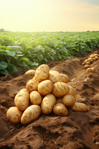 土豆种植场景农田农产品