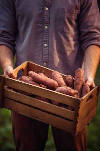 红薯采摘农产品农村风景