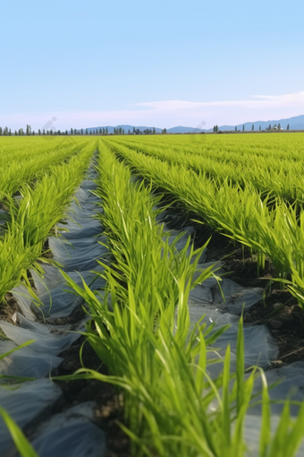 盐碱农业<strong>水稻种植</strong>摄影图