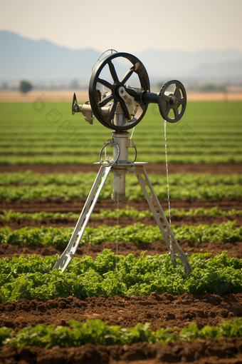 耕地保护高标准农田水利工程配套设施摄影图