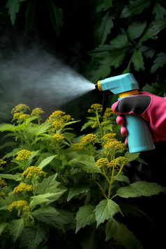 喷洒家用杀虫剂摄影图