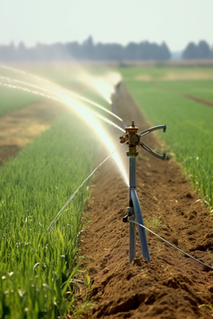 节水灌溉智能灌溉系统摄影图