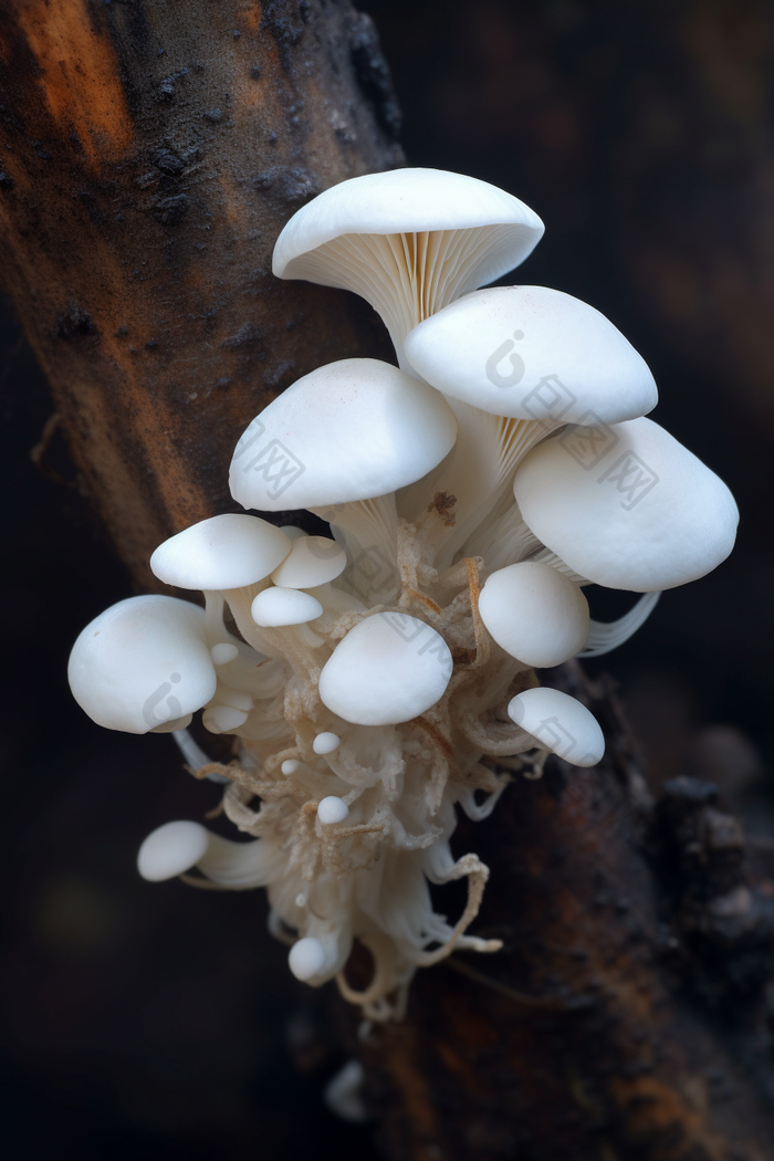 白蘑菇种植场景食用菇菌摄影图
