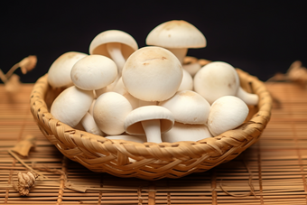 白蘑菇食材拍摄商业摄影美食烹饪<strong>菌类</strong>食材