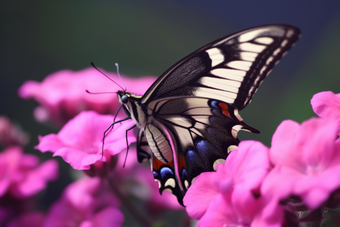 扇动翅膀的蝴蝶益虫摄影图