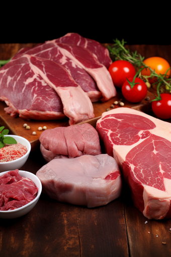 菜场采购肉类市场切猪肉卖猪肉加工摄影图