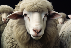 畜牧优质内蒙古细毛羊摄影图
