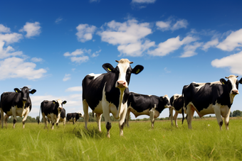 荷斯坦奶牛牛群畜牧业摄影图