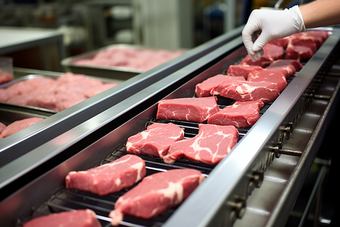 高品质肉类生产包装摄影图