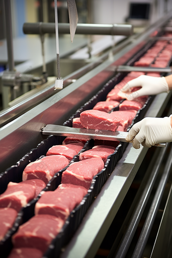 肉类生产包装摄影图
