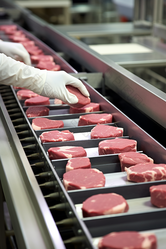 优质营养肉类生产包装摄影图
