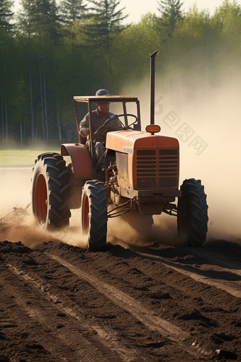 农业农村<strong>庄稼</strong>作物种植机械用具耕作机摄影图