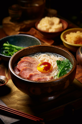 中国餐饮美食地方特色餐蛋面摄影图