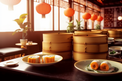 中国美食地方特色广式早茶摄影图