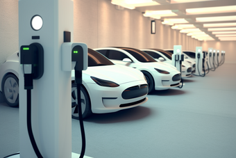 节能环保科技交通新能源汽车充电摄影图