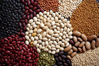 粮食丰收各种豆类秋收摄影图