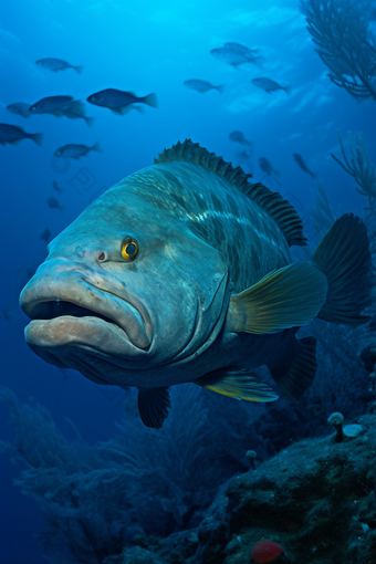 海产鱼类养殖海鲜餐饮生鲜河鲜石斑鱼海水养殖摄影图