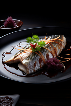 海产鱼类养殖海鲜餐饮生鲜河鲜鲈鱼摄影图